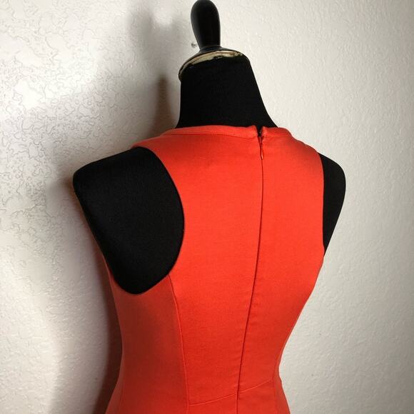 Trina Turk orange zipper hem sleeveless sheath dress - Picture 11 of 15